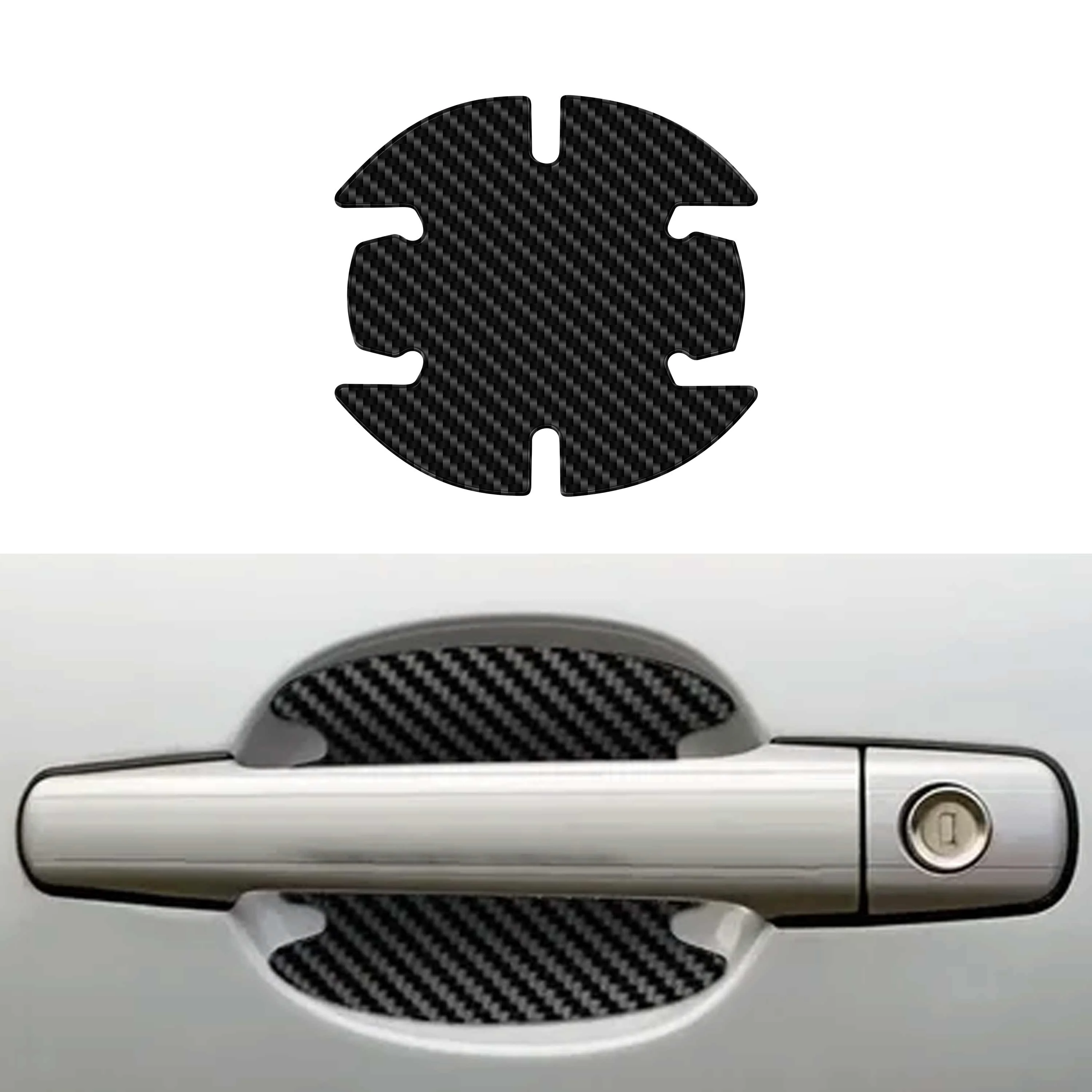 Galio Universal Car Finger Guard (Carbon Finish) Set of 4 Pcs