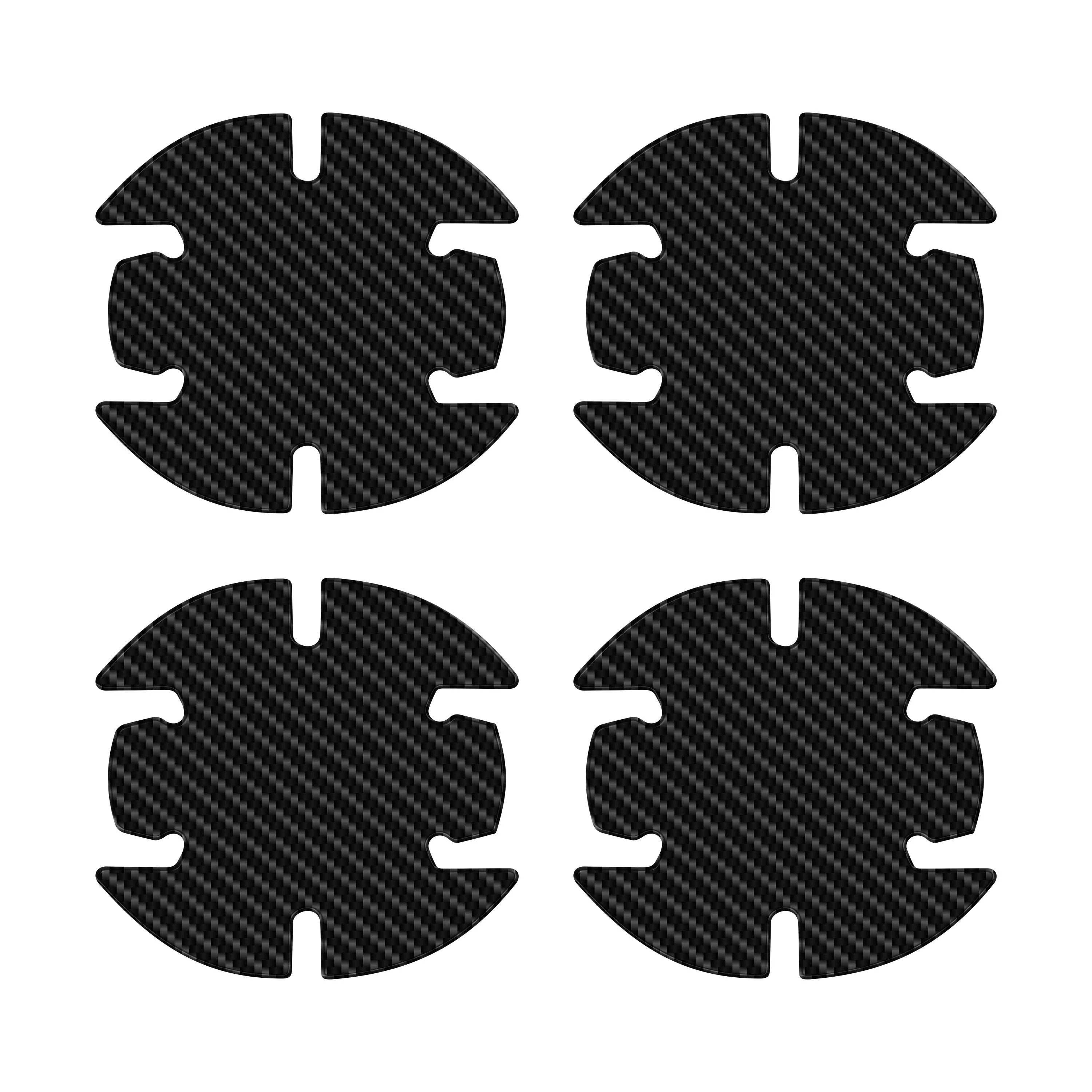 Galio Universal Car Finger Guard (Carbon Finish) Set of 4 Pcs - Image 4