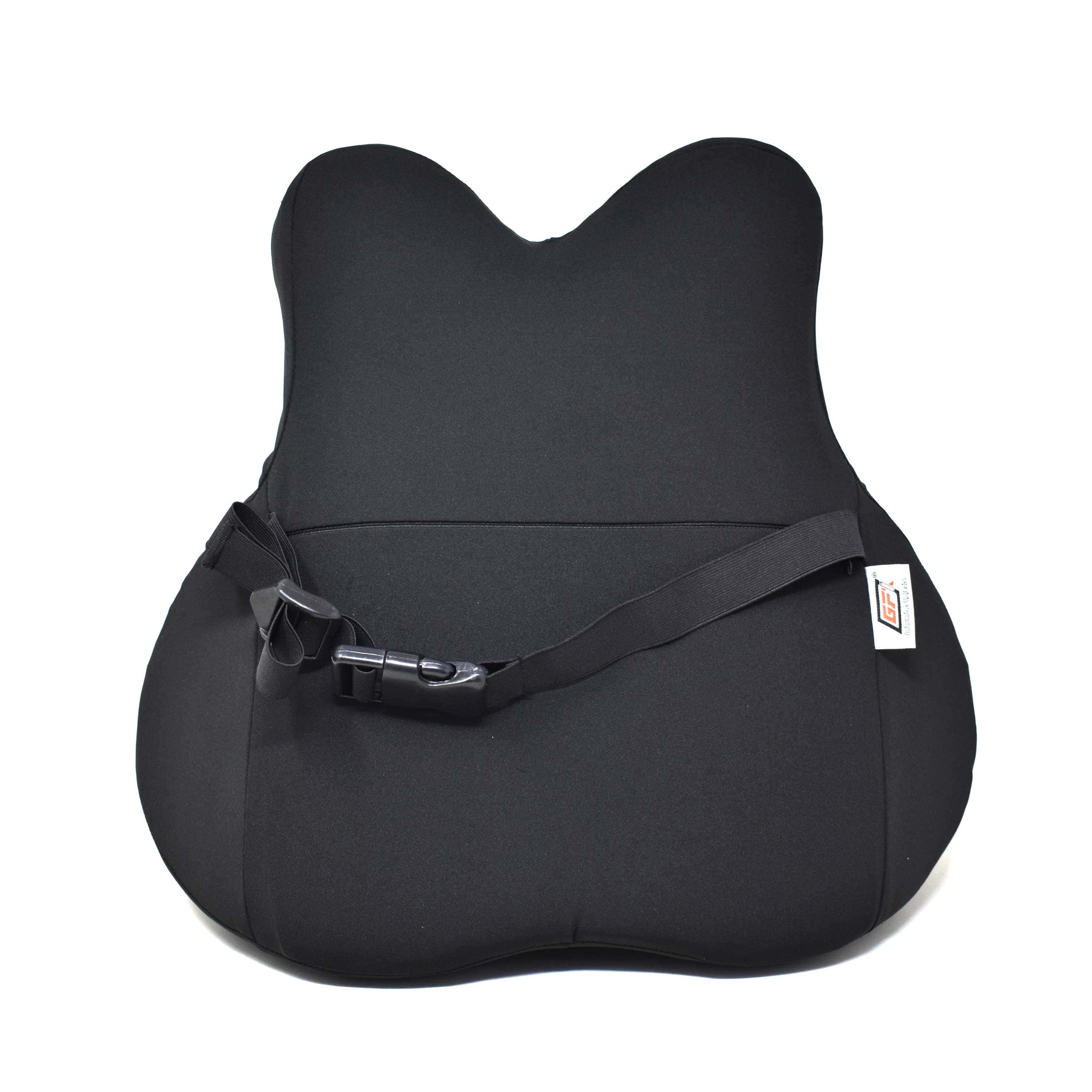 GFX Car Back Cushion Relaxing- Black (Universal Fit) - Image 4