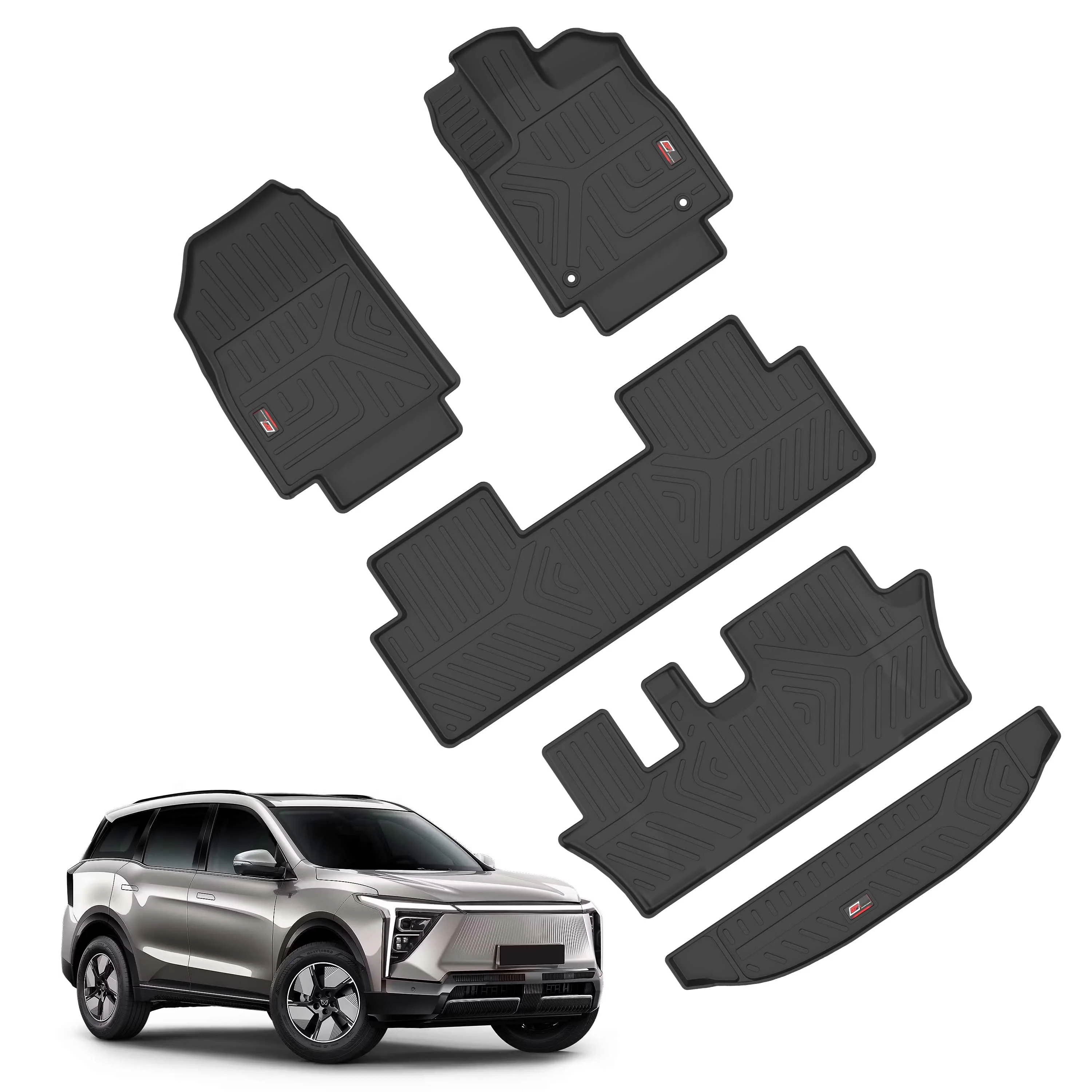 GFX Car Floor Mats for Mahindra XEV 9S (2026 Onwards) (7 Seater) With Trunk Mat