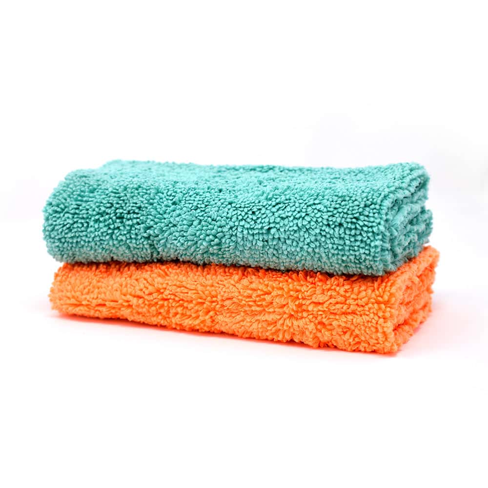 GFX Microfiber Cloth for Car & Bike (35X35cm) Green & Orange - Set of 2 pcs. - Image 6