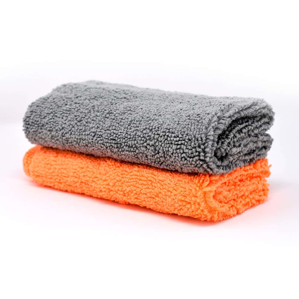 GFX Microfiber Cloth for Car & Bike (35X35cm) Grey & Orange - Set of 2 pcs. - Image 3