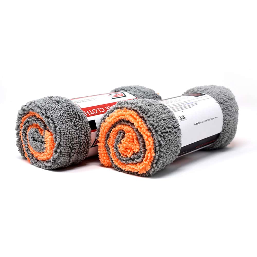 GFX Microfiber Cloth for Car & Bike (35X35cm) Grey & Orange - Set of 2 pcs. - Image 5